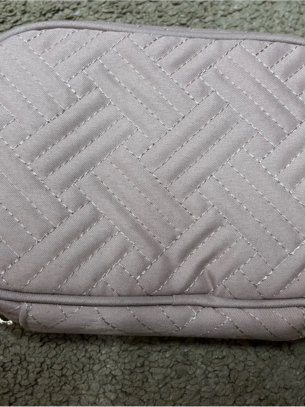 Quilted Bagsmart Travel CosmeticJewelry Pouch Soft Pink Makeup Case